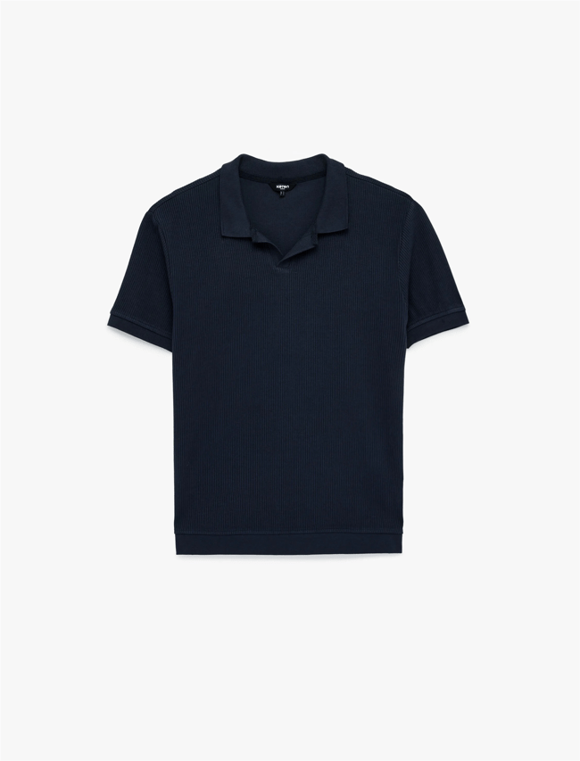 Koton 6Sam10068Mk 725 Lacıvert Erkek Jersey Kısa Kollu Polo T-Shırt