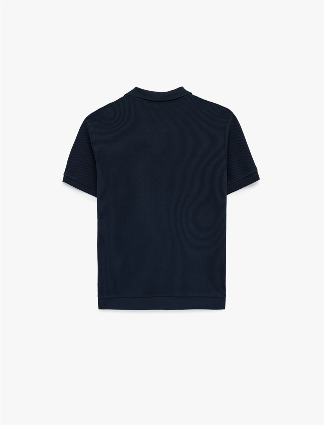 Koton 6Sam10068Mk 725 Lacıvert Erkek Jersey Kısa Kollu Polo T-Shırt
