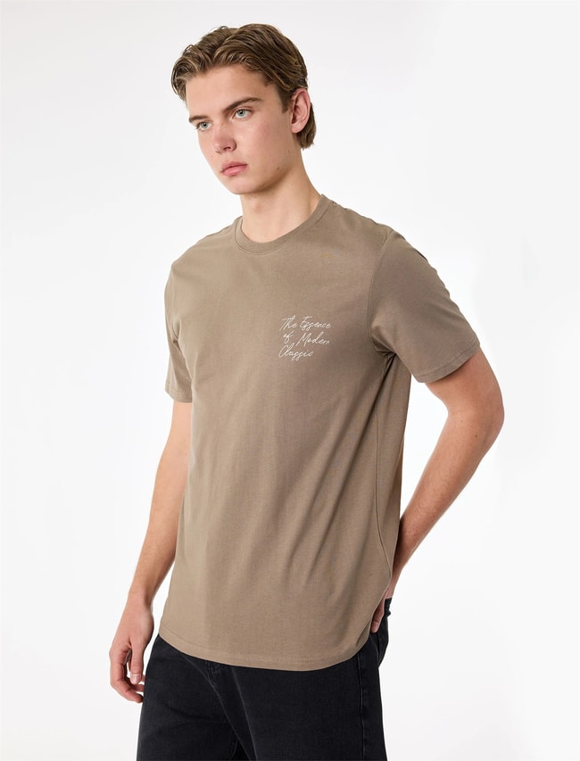 Koton 6Sam10437Mk 565 Vızon Erkek Jersey Kısa Kollu T-Shırt