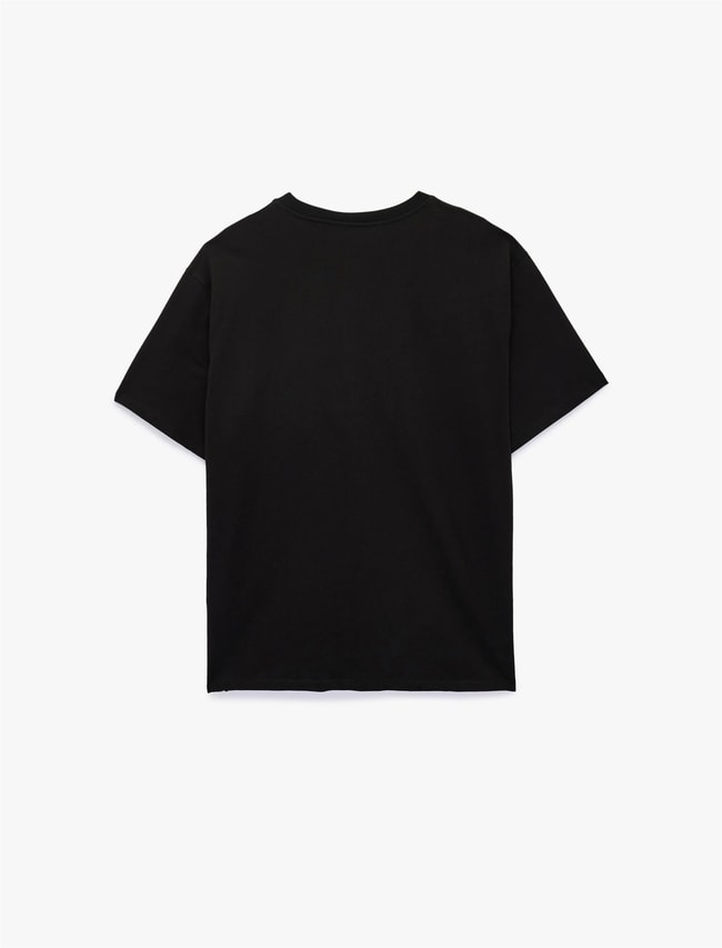 Koton 6Sam10511Mk 999 Sıyah Erkek Jersey Kısa Kollu Basıc T-Shırt