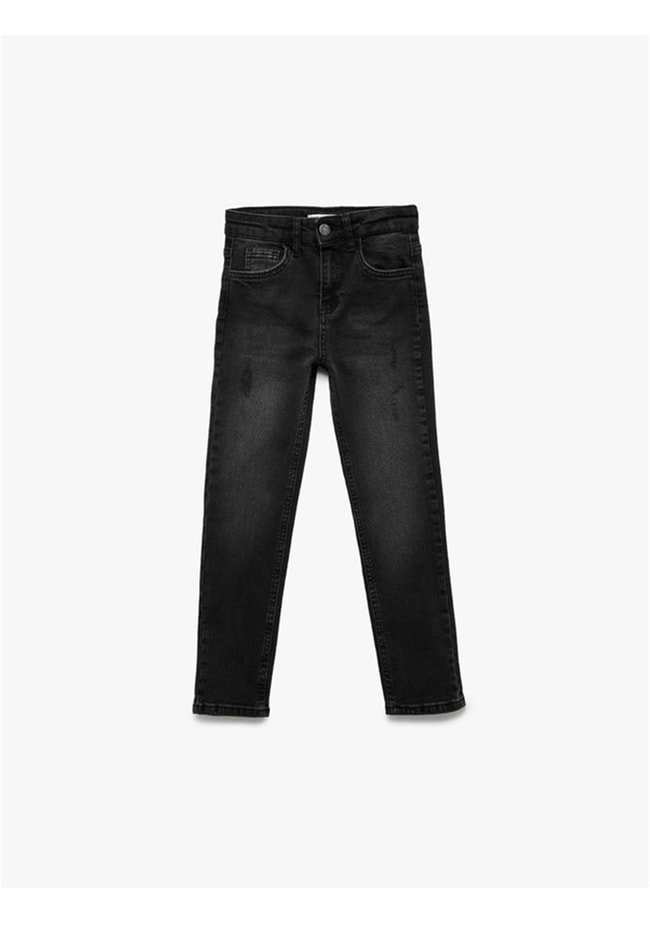 Koton 6Wkb40007Td 999 Sıyah Erkek Cocuk Pamuk Denım Pantolon