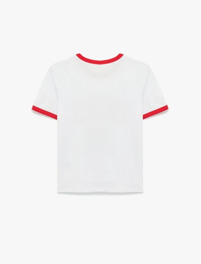 Koton Y26 6Sal10057Ik 010 Ekru Kadın Jersey Kısa Kol T-shirt