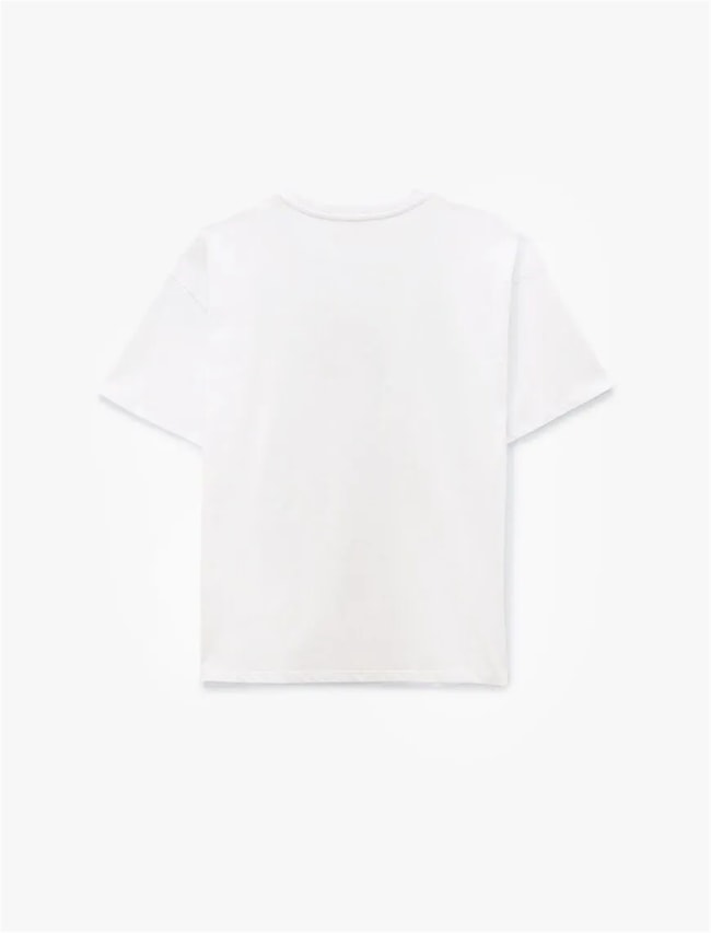 Koton Y26 6Sal10063Ik 010 Ekru Kadın Jersey Kısa Kol T-shirt