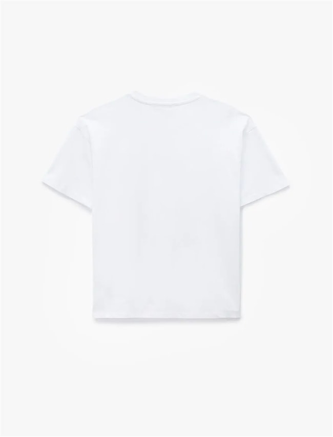 Koton Y26 6Sal10065Ik 010 Ekru Kadın Jersey Kısa Kol T-shirt