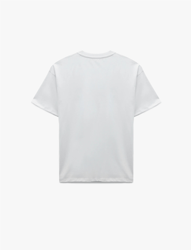 Koton Y26 6Sal10096Ik 010 Ekru Kadın Jersey Kısa Kol T-shirt