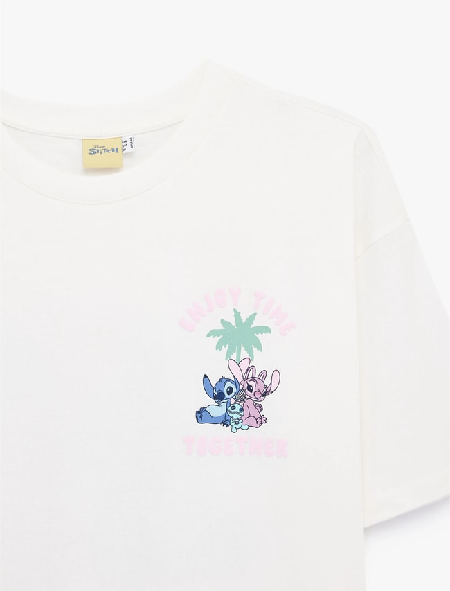Koton Y26 6Sal10110Ik 010 Ekru Kadın Jersey Kısa Kol T-shirt