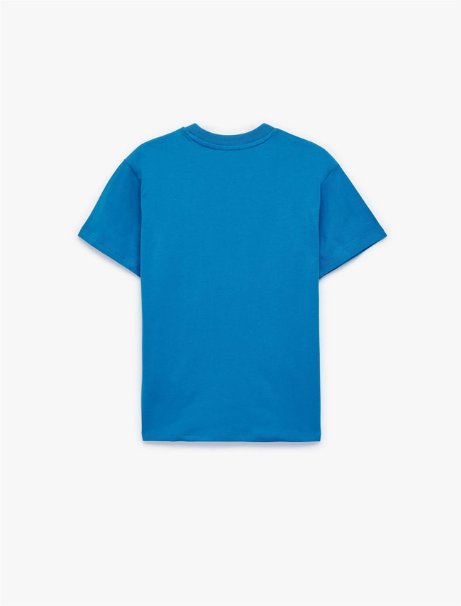 Koton Y26 6Skb10067Tk 704 Lacivert Erkek Çocuk Jersey Kısa Kol T-Shirt