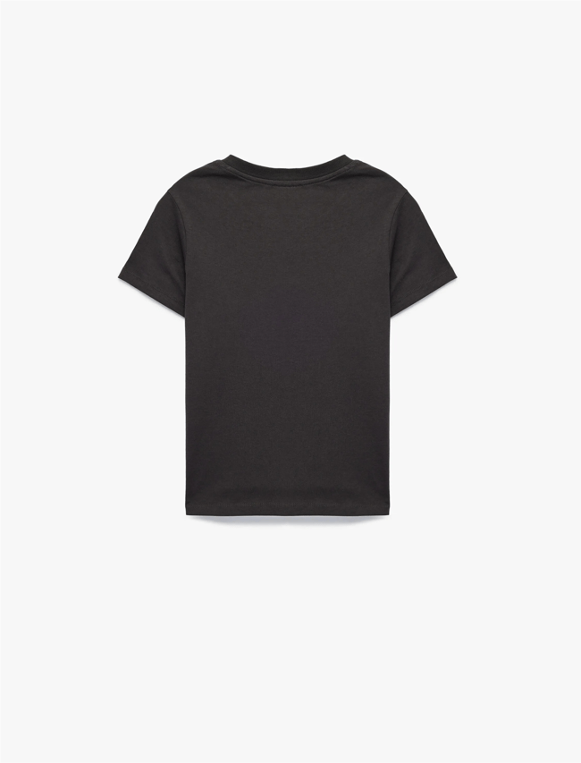 Koton Y26 6Skb10085Tk 931 Antrasıt Erkek Çocuk Jersey Kısa Kol T-Shirt