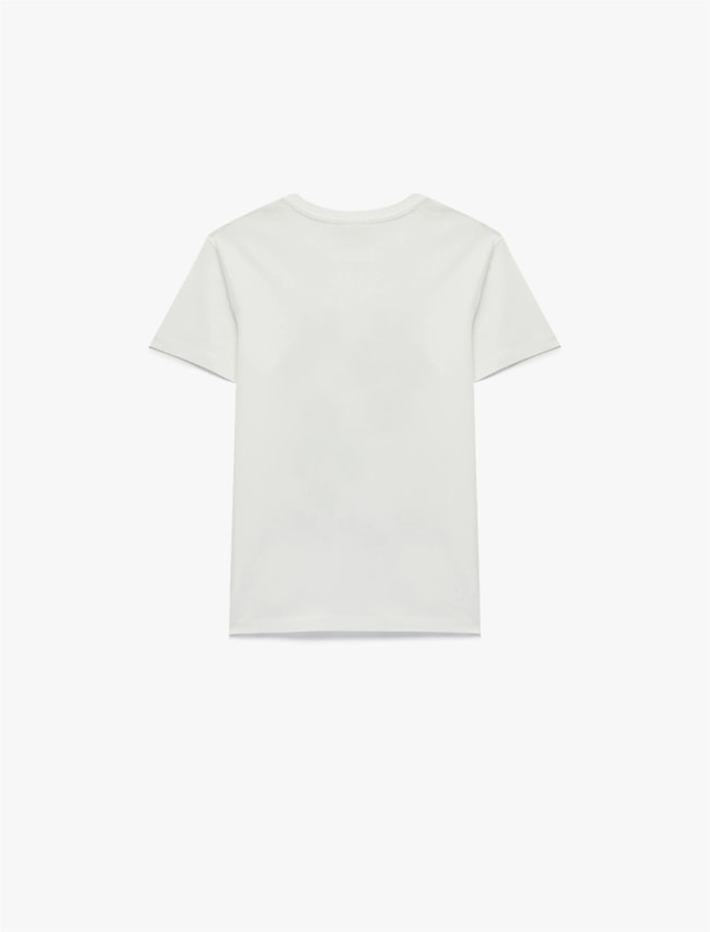 Koton Y26 6Skb10096Tk 000 Beyaz Erkek Çocuk Jersey Kısa Kol T-Shirt