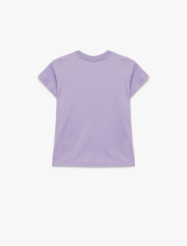 Koton Y26 6Skg10019Ak 359 Lıla Kız Çocuk Jersey Kısa Kol T-Shirt