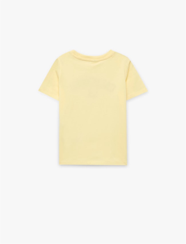 Koton Y26 6Smb10009Tk 152 Sarı Erkek Bebek Jersey Kısa Kol T-Shirt
