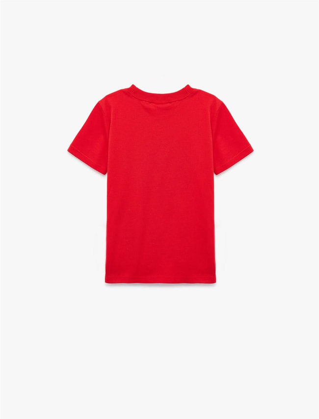 Koton Y26 6Smb10041Tk 411 Kırmızı Erkek Bebek Jersey Kısa Kol T-Shirt