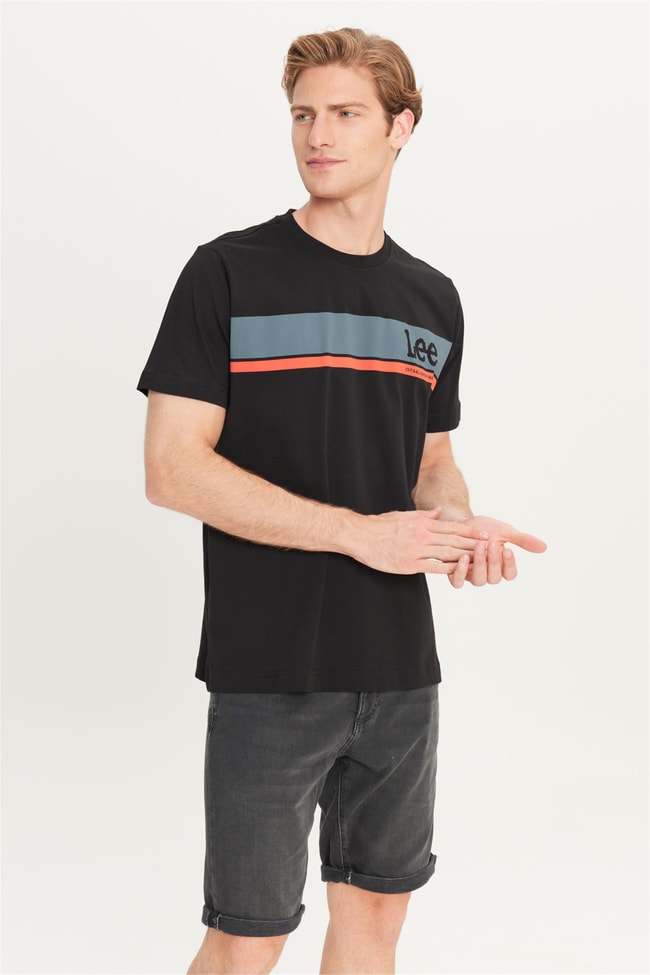 Lee L211918001 Siyah Erkek T-shirt