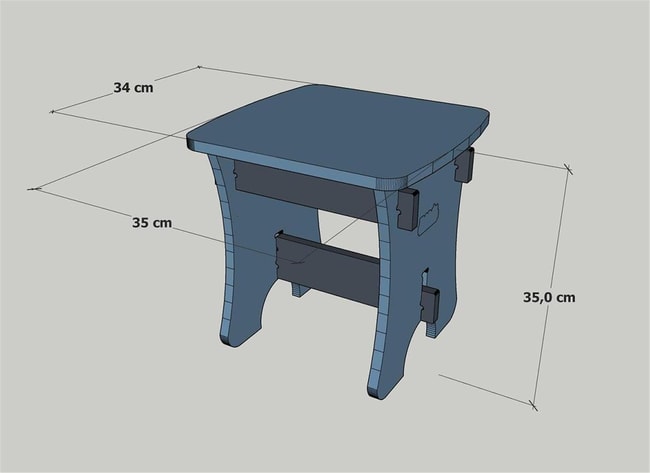 Mandu Ahşap Çocuk Taburesi-Mnd242