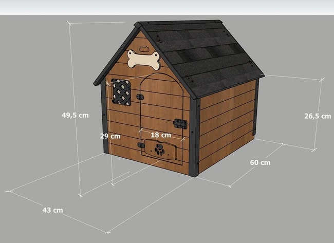 Mandu Isı Yalıtımlı Ahşap Köpek Kulübesi Small-Mnd60