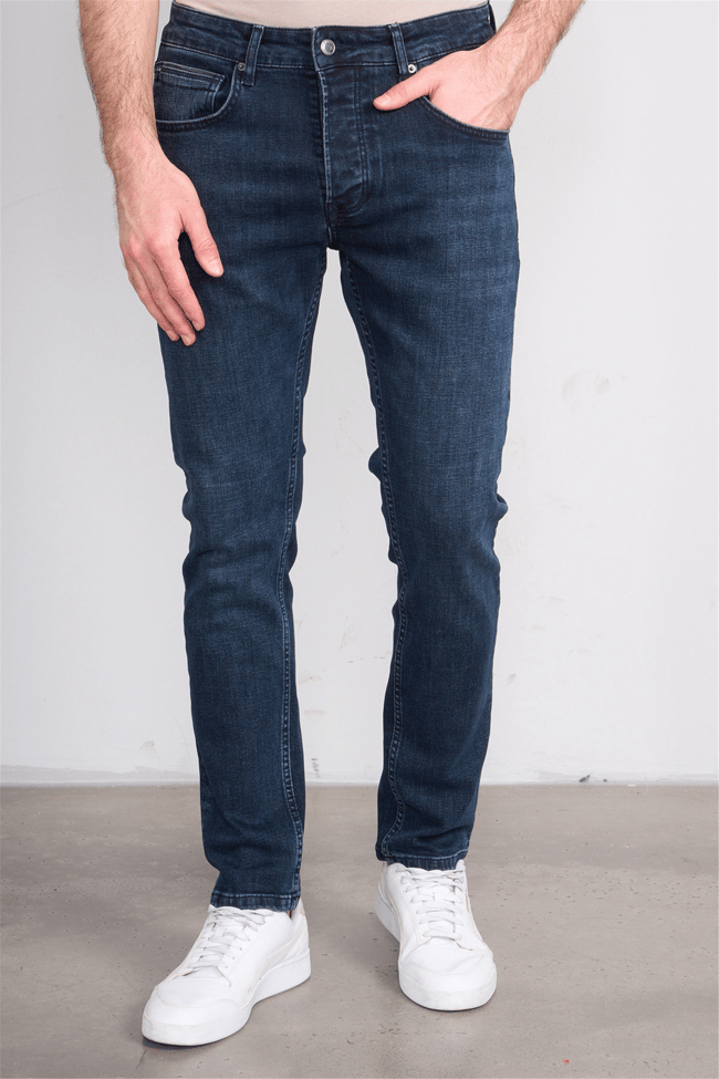 Mareteks 1135-C64-Napolı Blue Black Zkb. Erkek Denım Pantolon