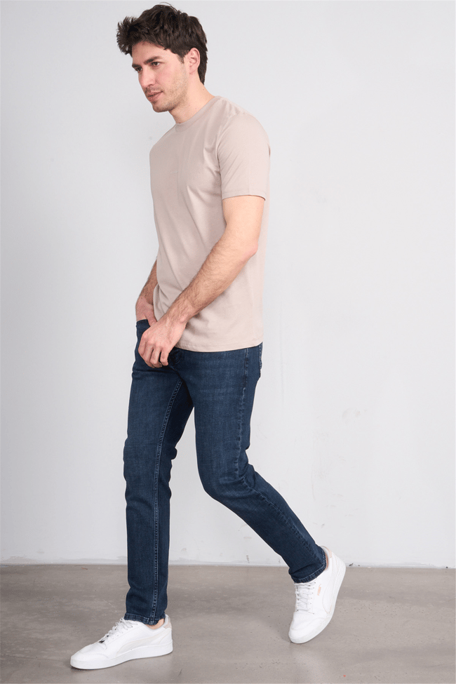 Mareteks 1135-C64-Napolı Blue Black Zkb. Erkek Denım Pantolon