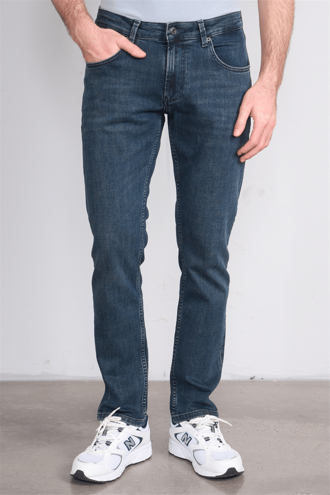 Mareteks 2213-C58-Parma Blue Hakı Zkb. Erkek Denım Pantolon