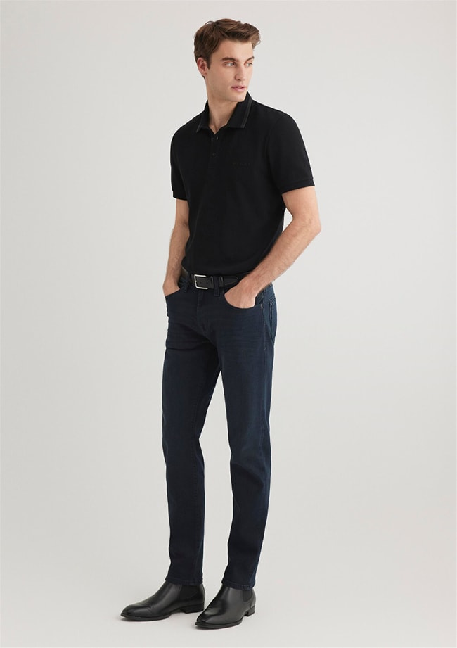 Mavi 0042227245 Jake Koyu Foggy Mavi Jet Siyah Erkek Pantolon