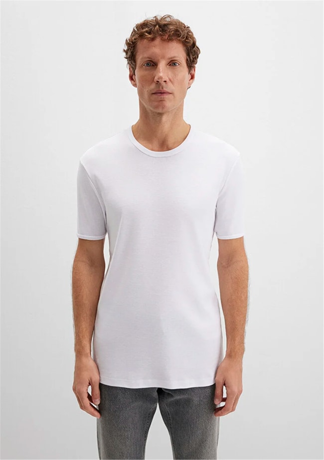 Mavi 063747-620 Erkek Beyaz T-Shirt