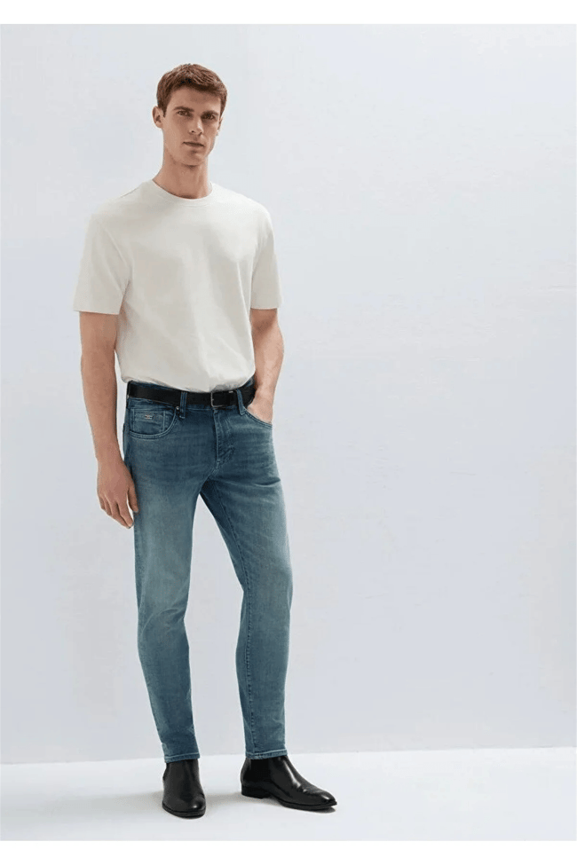 Mavı M00424A1733 James Foggy Lt Indıgo Mavı Pro Erkek Skınny Denım Pantolon