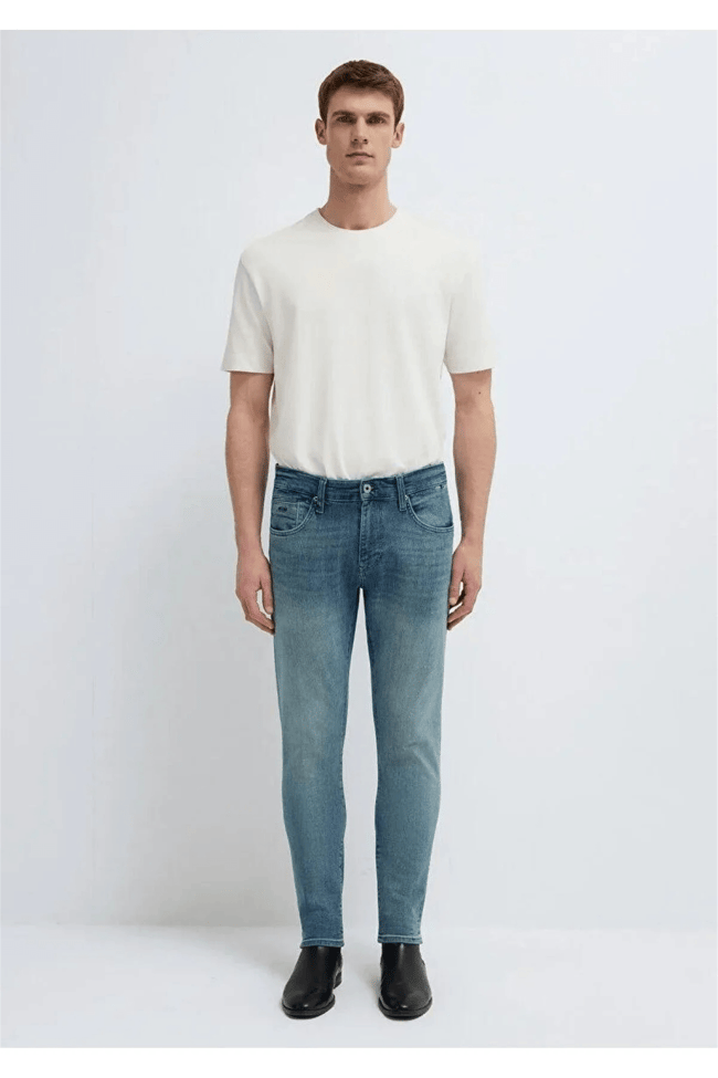 Mavı M00424A1733 James Foggy Lt Indıgo Mavı Pro Erkek Skınny Denım Pantolon