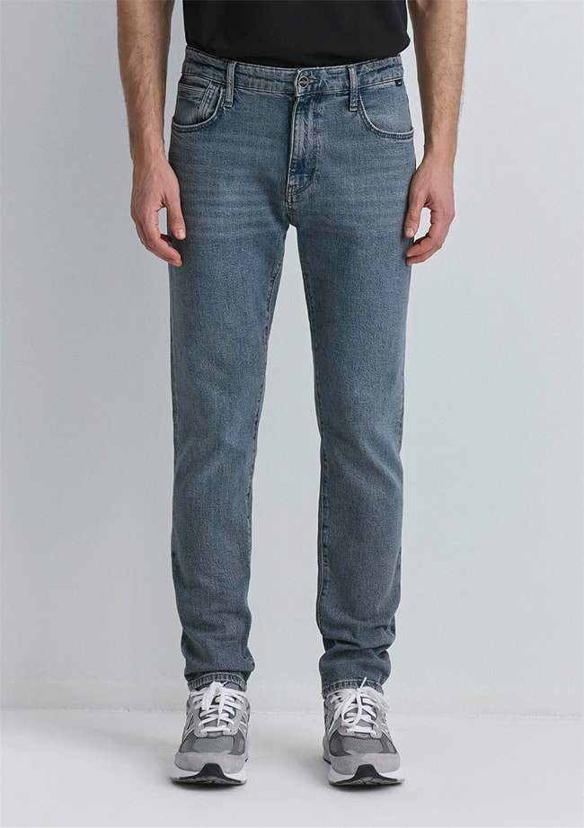 Mavı M0081089341 Mılan Dusty Space Blue Mavı Black Erkek Tapered Denım Pantolon