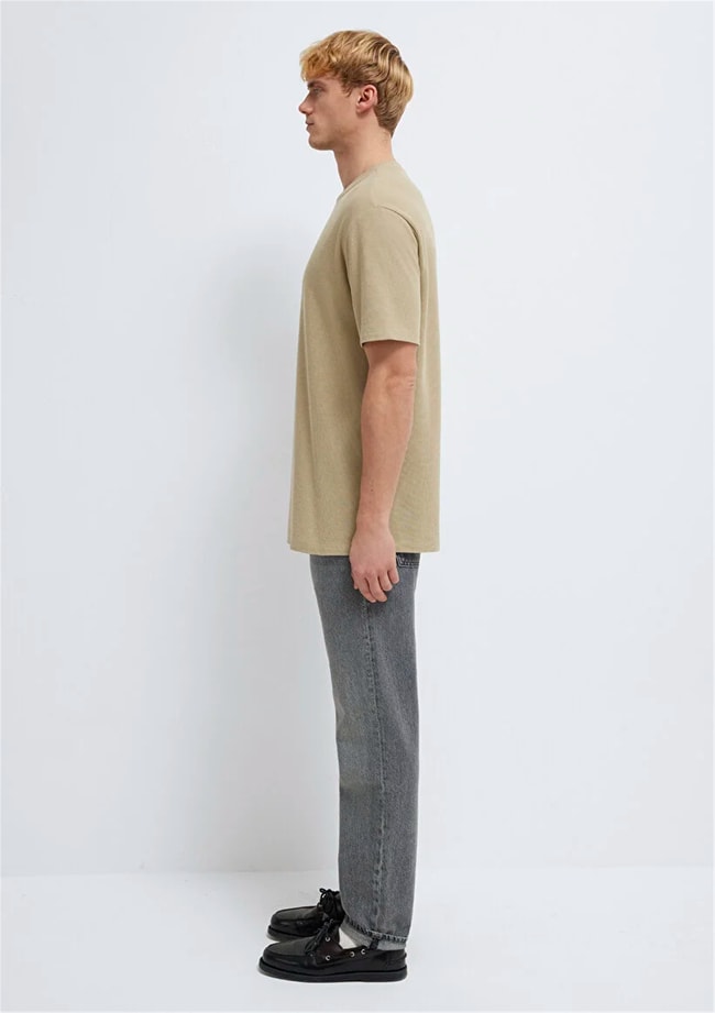 Mavı M0613153-70204 Olıve Gray Erkek Oversıze Baskılı T-Shırt