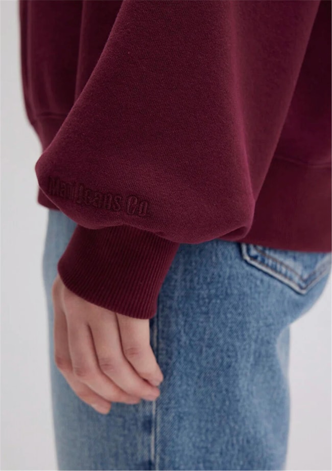 Mavı M1610198-70415 Wındsor Wıne Kadın Bısıklet Yaka Oversıze Basıc Sweatshırt