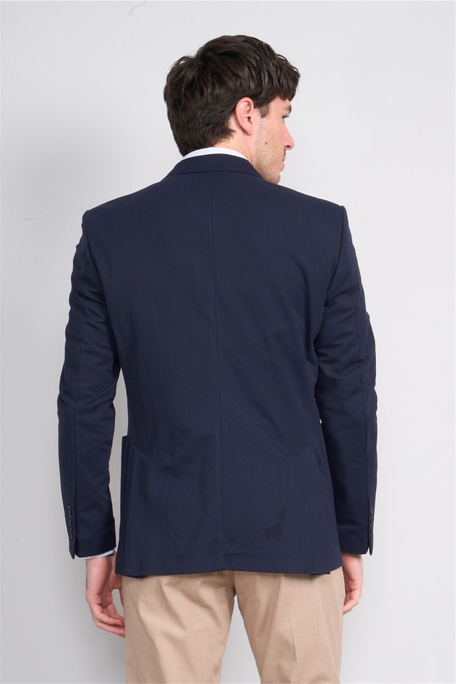 Mentality 4007 Erkek Mono Yaka Slimfit Tek Ceket Lacivert