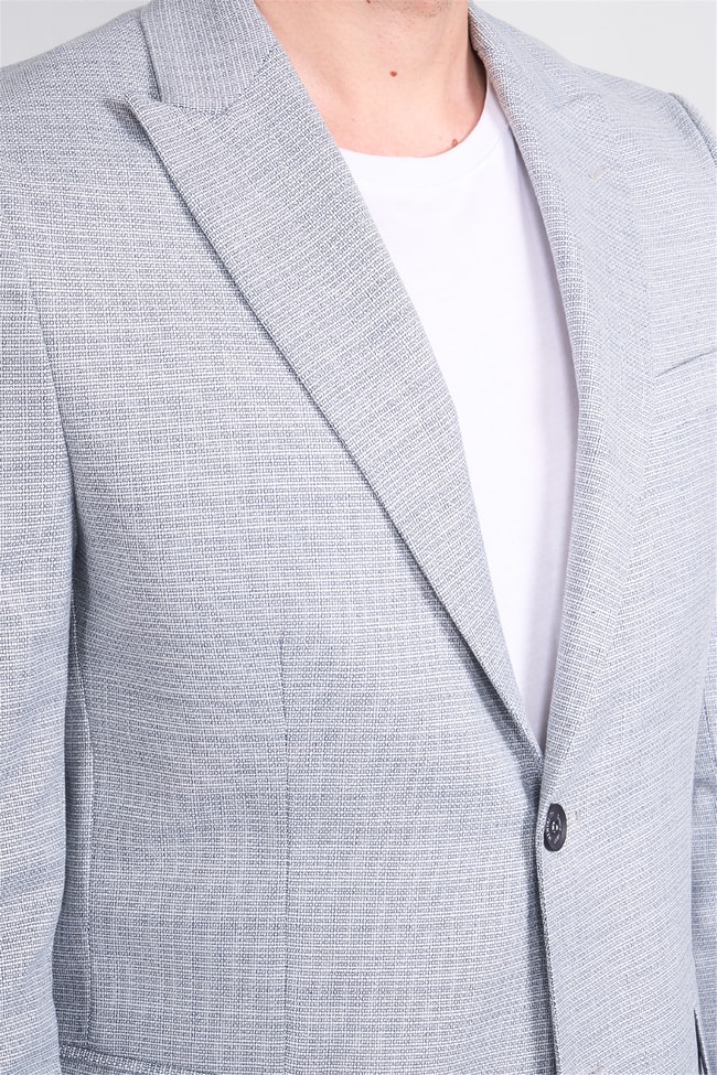 Mentality 4735 Erkek Slimfit Tek Ceket Lacivert