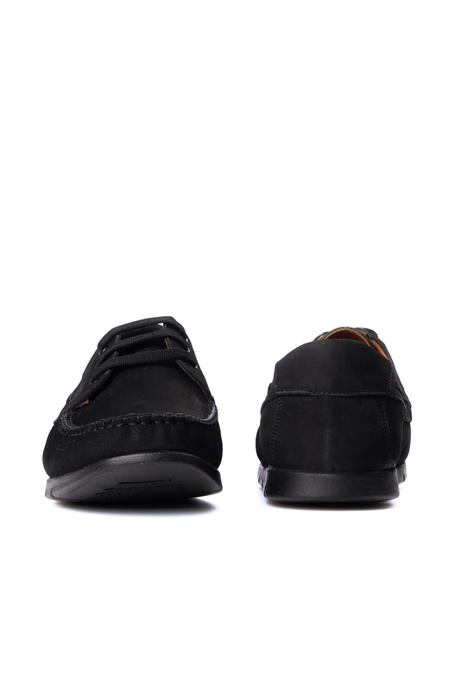 Meva 415 Siyah Nubuk Erkek Deri Comfort Ayakkabı