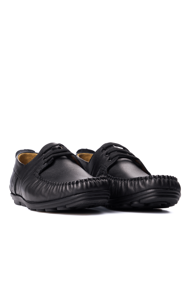 Meva 9105 Siyah Erkek Deri Comfort Ayakkabı