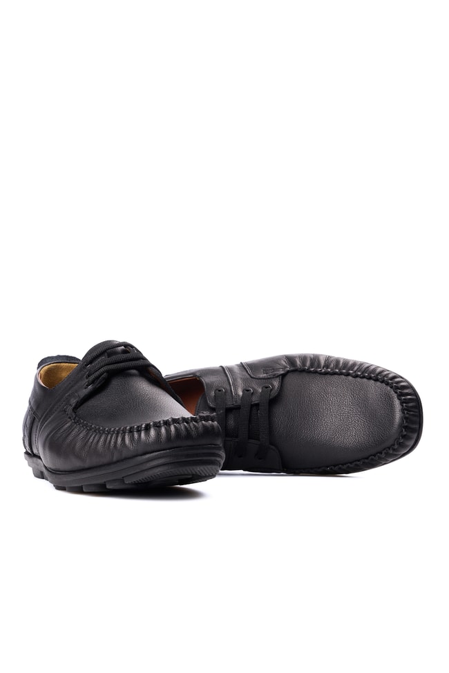 Meva 9105 Siyah Erkek Deri Comfort Ayakkabı