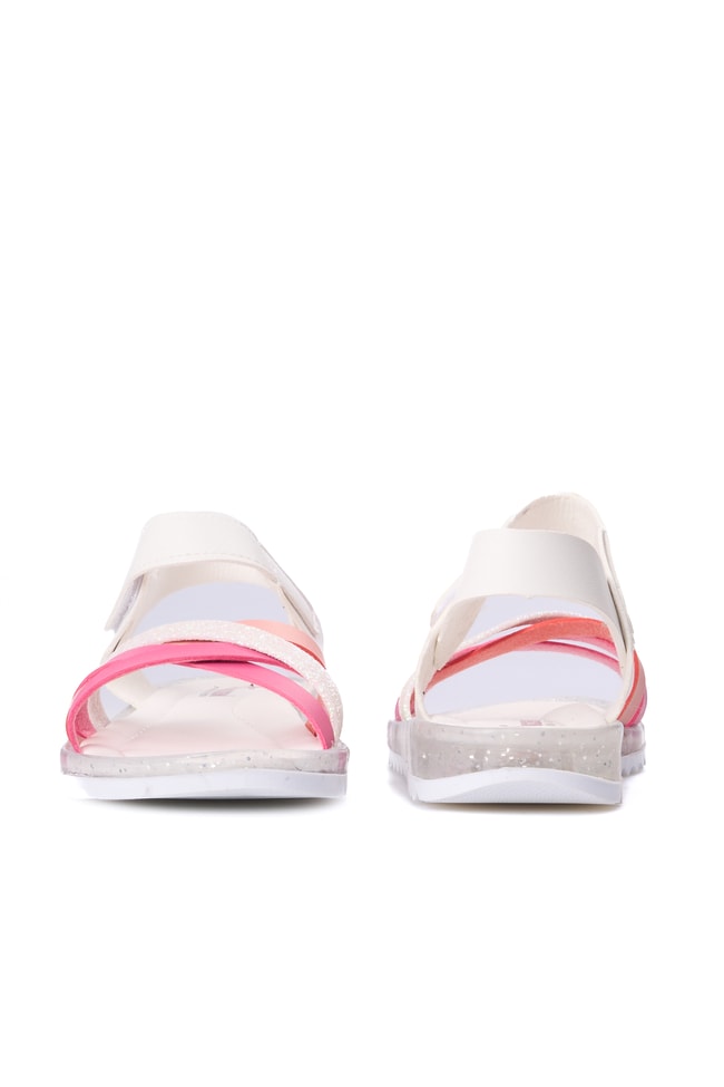 Mınıcan  Sa-F-011 Beyaz Pembe 10 Fılet Kız Cocuk Sandalet