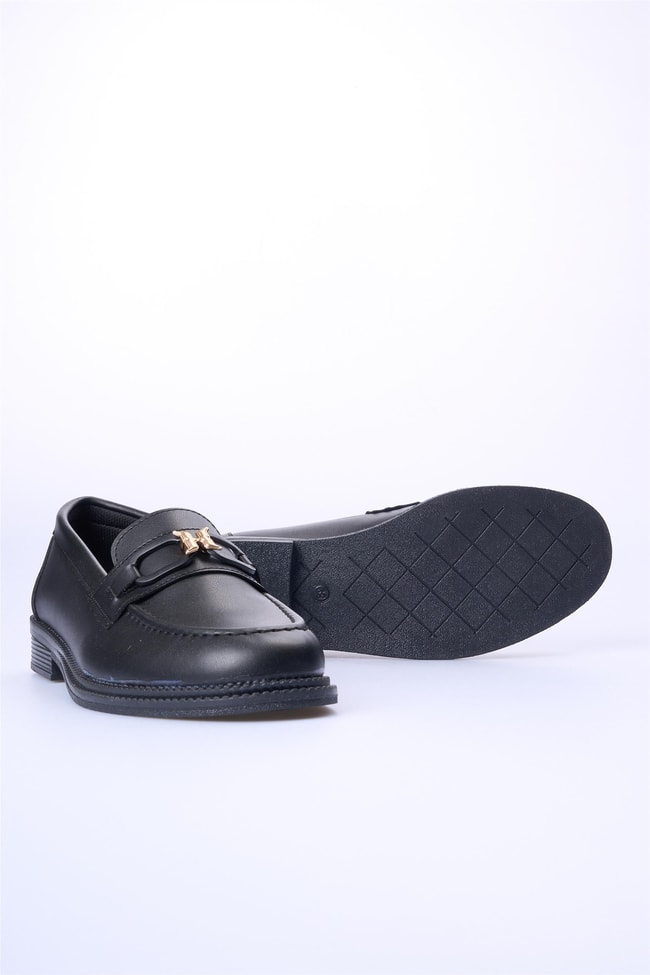 Nene 2145 Siyah Kadın Loafer Ayakkabı