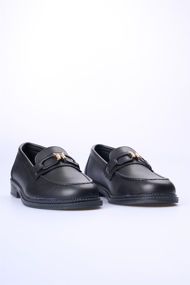Nene 2145 Siyah Kadın Loafer Ayakkabı
