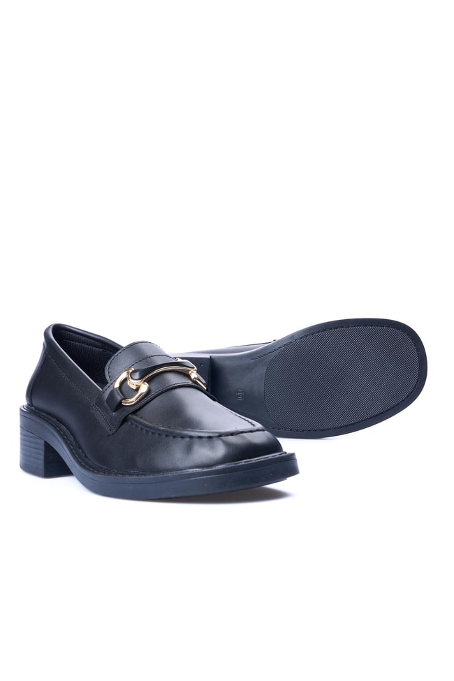 Nene 2343 Siyah Kadın Loafer Ayakkabı