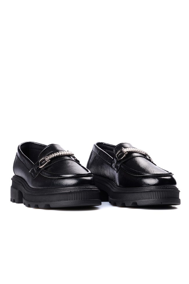 Nene 2465 Siyah Rgn Kadın Loafer Ayakkabı