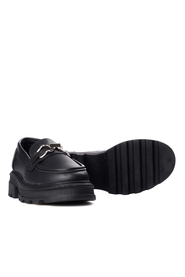 Nene 2468 Siyah Kadın Loafer Ayakkabı