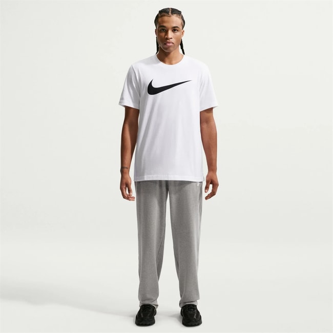 Nıke Dc5094 Sportswear Swoosh T-Shırt 100 Whıte/Black Erkek T-Shırt