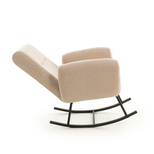 Pafu Kono Sırt Kademeli Sallanan Sandalye - Keten Krem