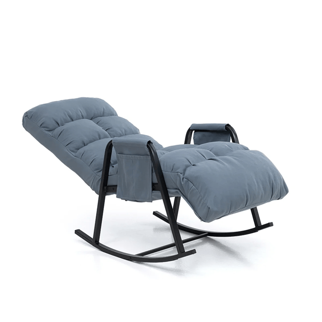 Pafu Lena Outdoor Bahçe Su Geçirmez Fonksiyonel Sallanan Koltuk - Gri-Mavi
