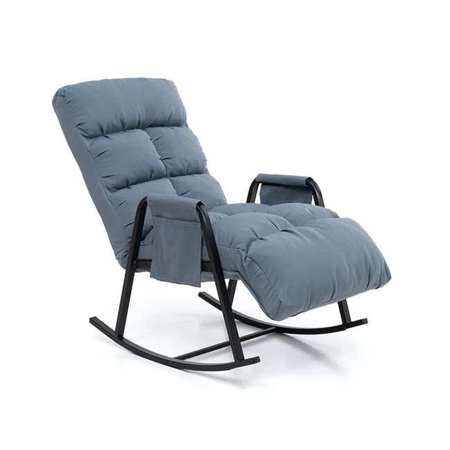 Pafu Lena Outdoor Bahçe Su Geçirmez Fonksiyonel Sallanan Koltuk - Gri-Mavi