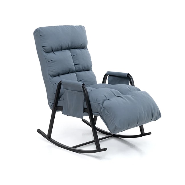 Pafu Lena Outdoor Bahçe Su Geçirmez Fonksiyonel Sallanan Koltuk - Gri-Mavi