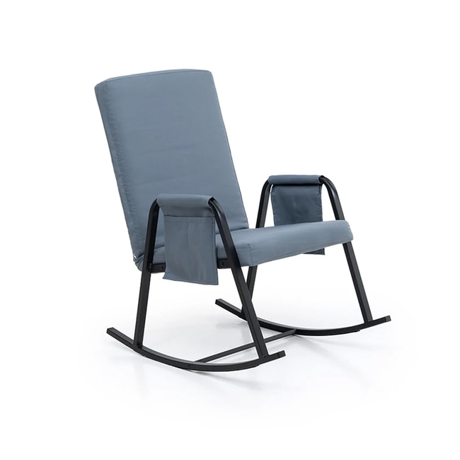 Pafu Oden Outdoor Bahçe Su Geçirmez Fonksiyonel Sallanan Koltuk - Gri-Mavi