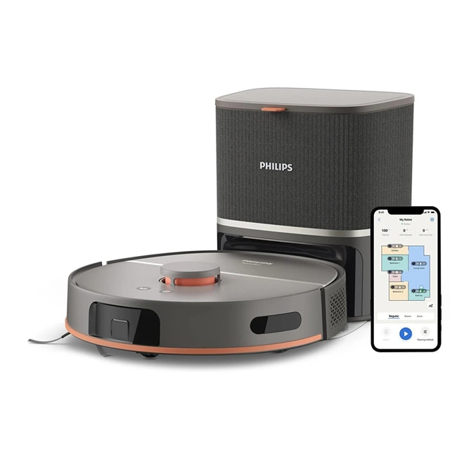 Philips HomeRun 5000 Serisi XU5100/10 Siyah Çöp İstasyonlu Akıllı Robot Süpürge