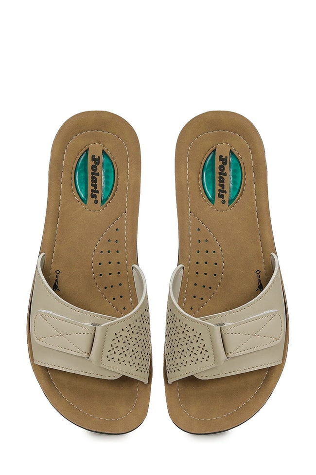 Polarıs A10225105812010 6M 409001.Z6Fx Bej Kadın Geleneksel Comfort Terlık