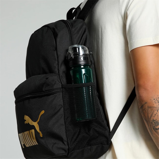 Puma 91164-03 Puma Phase Backpack Puma Black-Gold-No.1 Logo Unısex Sırt Cantası