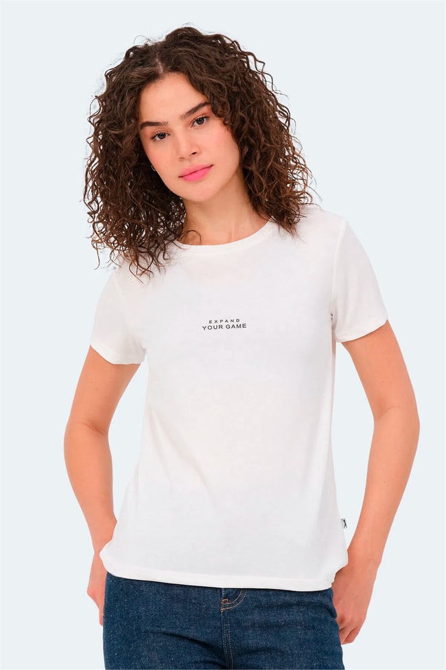 Slazenger Paytons Ekru Kadın T-Shırt